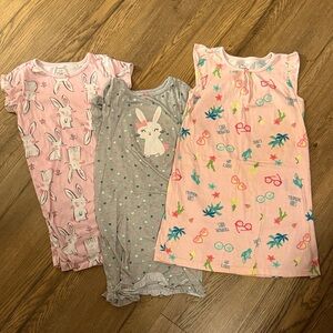 Carter's Kids Nightgowns - Pink, Gray, Multicolor